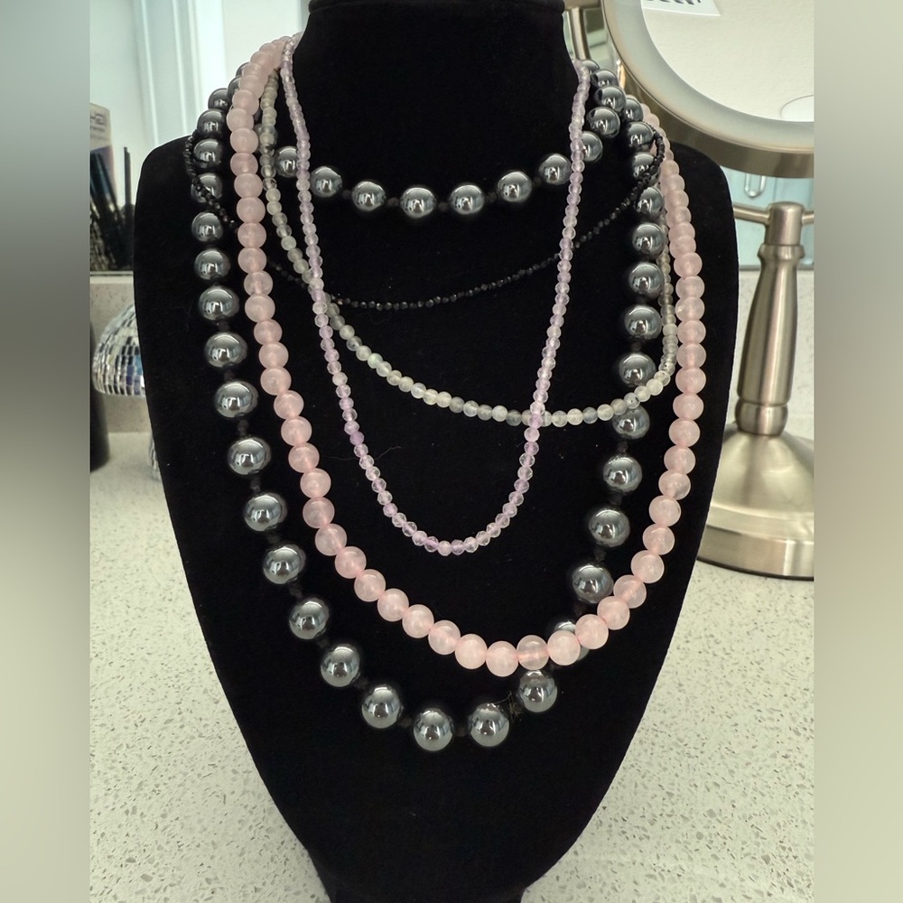 Bundle of Natural Stone Necklaces